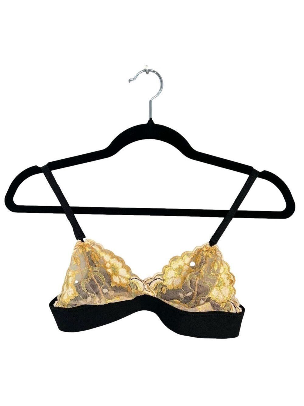 Rosalie Wynne Canada Orange Black Lace Convertible Bralette